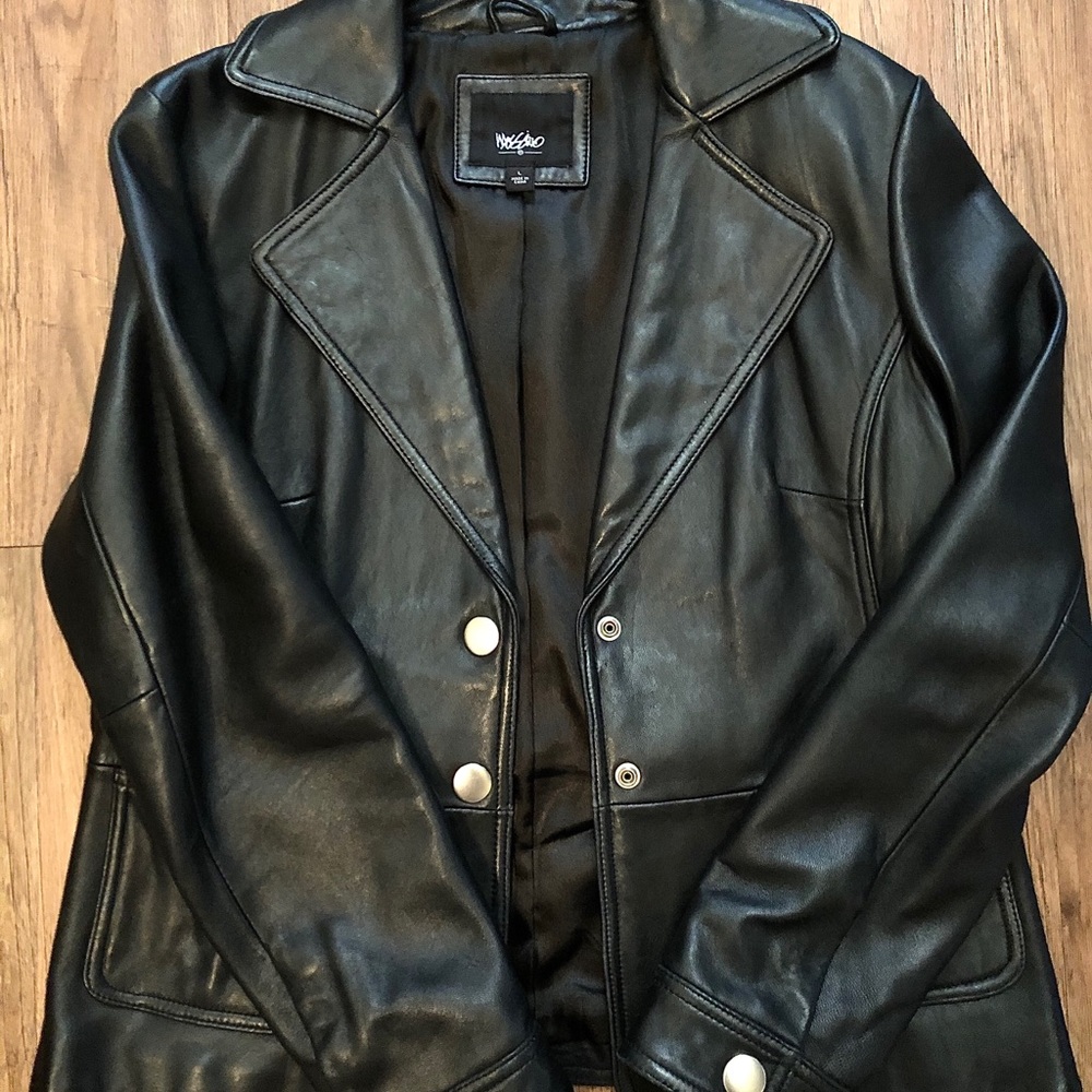 Women’s 100% Real Black Leather Blazer